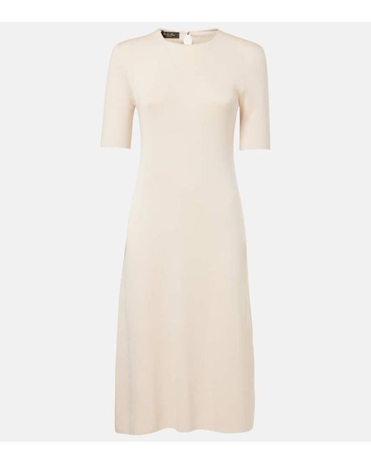 Loro Piana Natural Midikleid Lyskamm Aus Seide