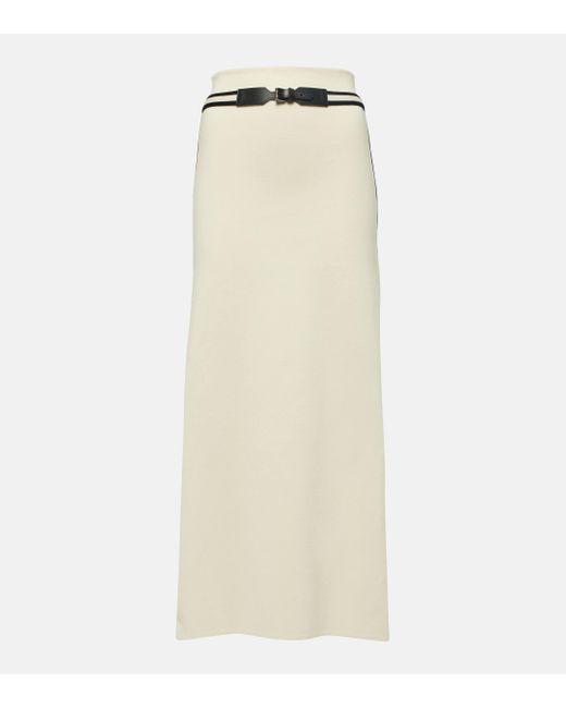 Max Mara White Cotton Yarn Skirt