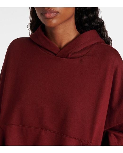 Dries Van Noten Red Hannett Cotton Hoodie