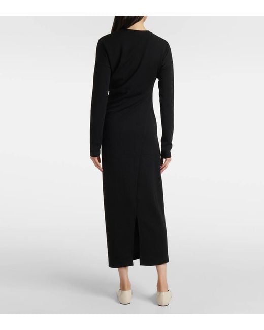 Totême  Black Midikleid Aus Jersey