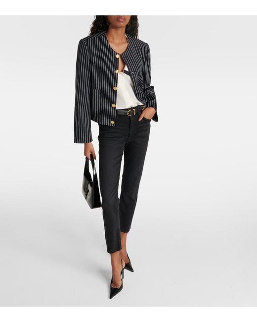 FRAME Blue Pinstripe Jacket