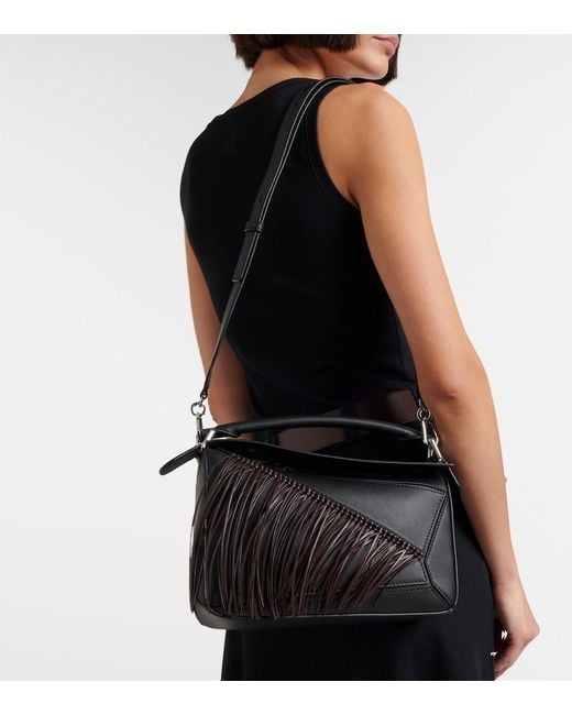 Borsa Puzzle Small di Loewe in Black