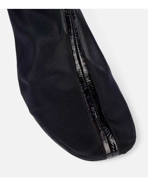 Christopher Esber Black Stiefel Vapour Aus Mesh Mit Leder