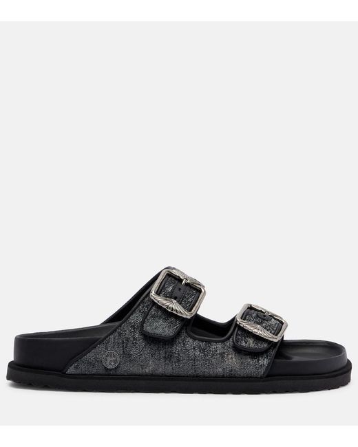 Birkenstock Black Arizona Velvet Sandals