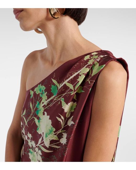 Robe Longue Roy En Soie A Fleurs LaDoubleJ en coloris Red