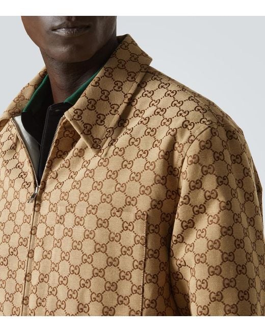 Gucci Brown Gg Shirt Jacket for men