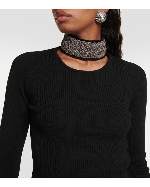 GIUSEPPE DI MORABITO Black Pullover Aus Einem Wollgemisch