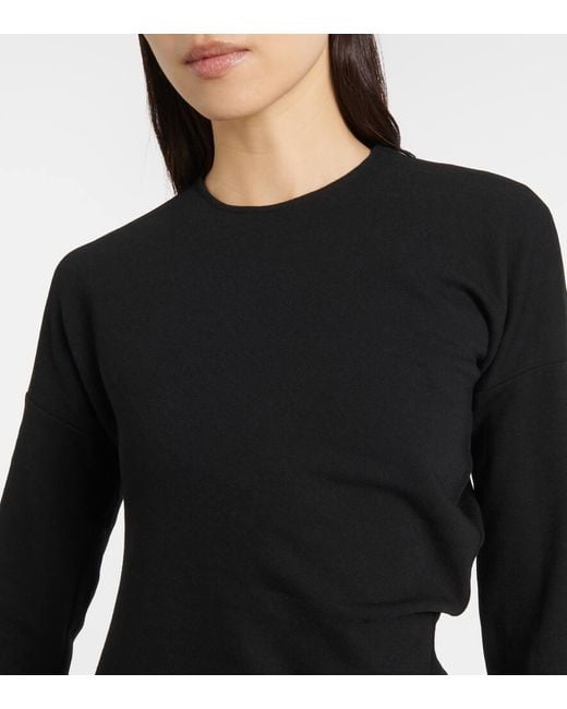 Totême  Black Midikleid Aus Jersey