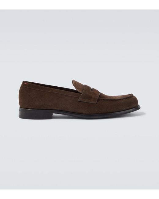 Kiton Brown Suede Loafers for men