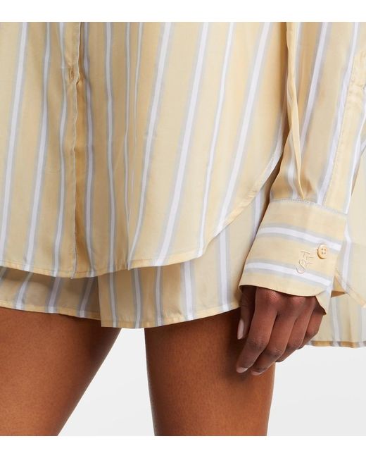 Frankie Shop Natural Peri Striped Twill Shirt