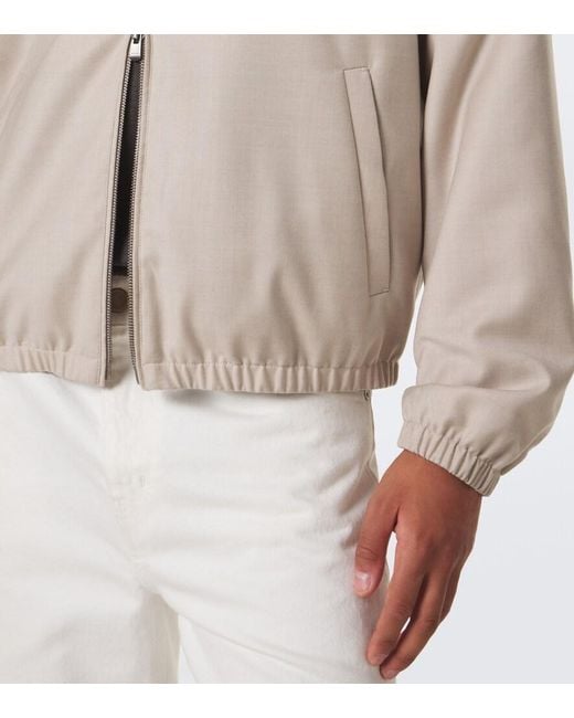 Agnona Natural Hooded Wool Jacket for men