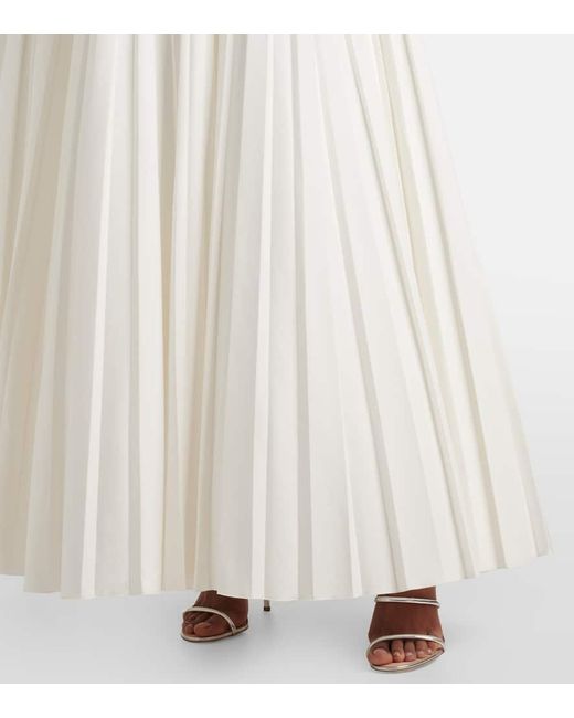 Giambattista Valli White Ruffled Cotton Maxi Dress
