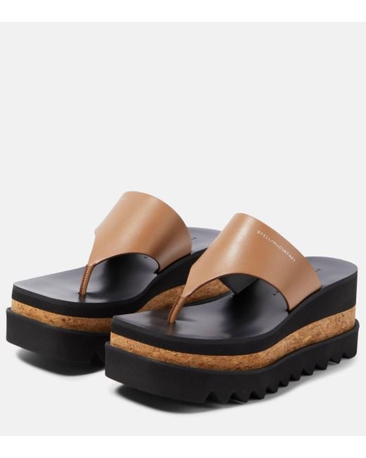 Stella McCartney Brown Sneak-elyse Platform Sandals