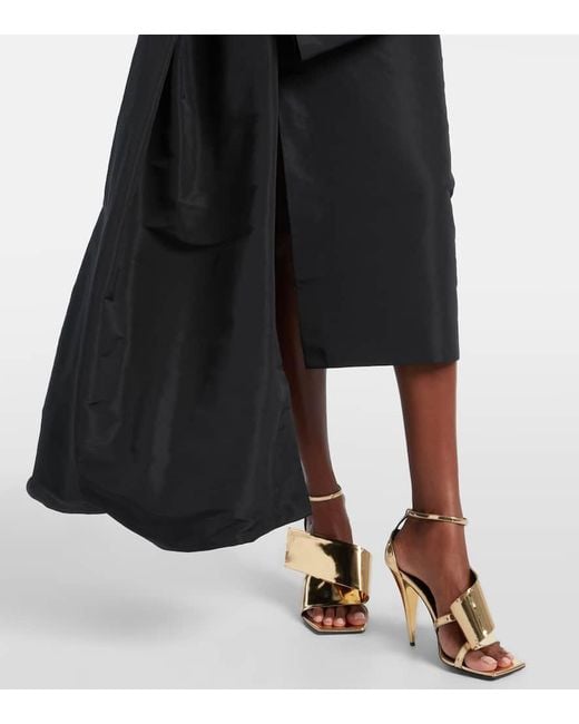 Givenchy Black Maxirock Aus Taft