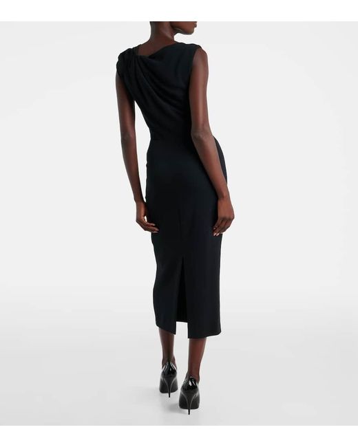 Vestido De Coctel Drapeado Givenchy de color Black