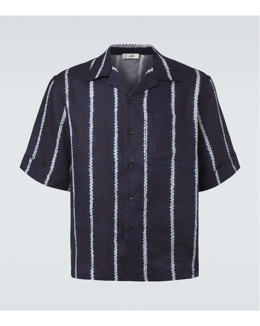 Camicia Bowling di Commas in Blue da Uomo