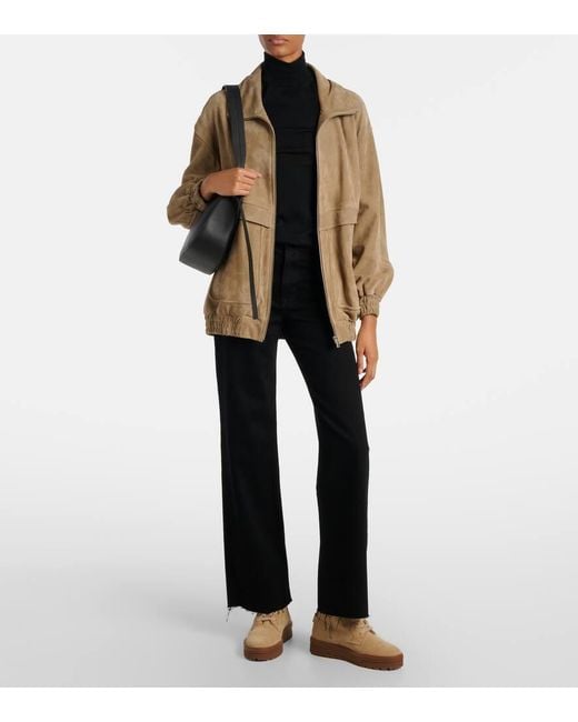 Bogner Natural Calgary Shearling-Lined Suede Lace-Up Boots