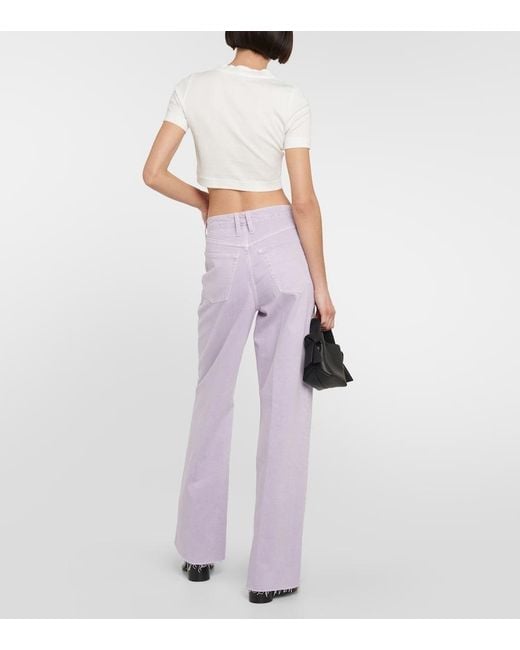 FRAME Purple Le High 'N' Tight Wide-Leg Jeans
