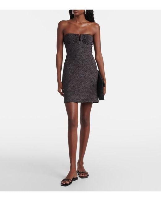 Eres Black Bronzage Lurex Minidress