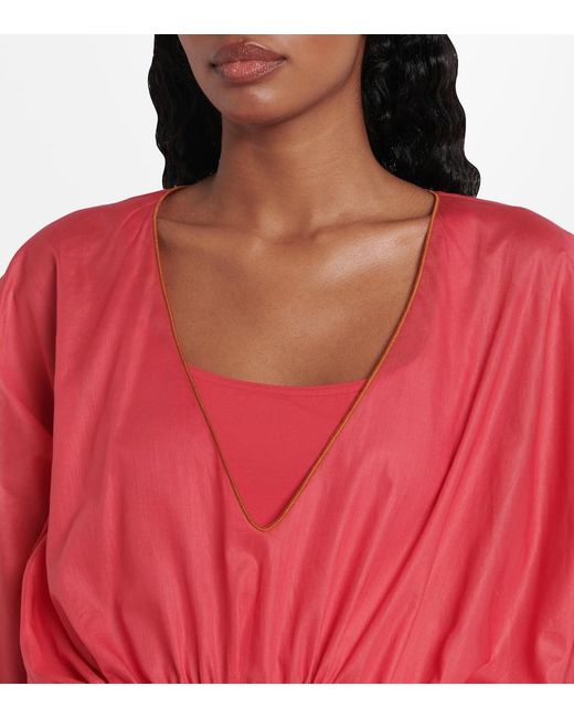 Eres Red Kaftan Voilier Aus Baumwoll-Voile