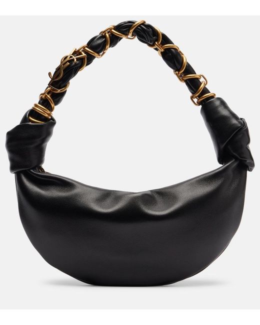Saint Laurent Black Amalia Mini Leather Shoulder Bag