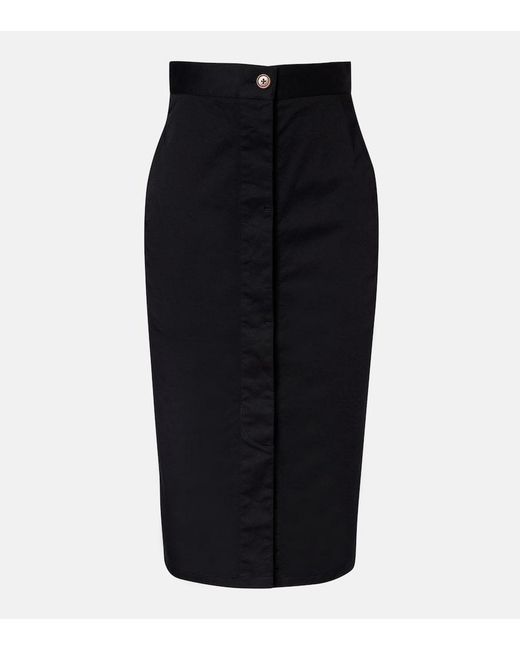 Vivienne Westwood Black Trouser Cotton-Blend Pencil Skirt