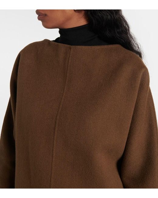 TOVE Brown Wool-Blend Long-Sleeve Knit Top