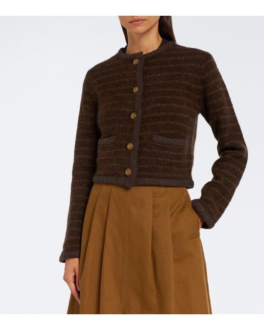 Altuzarra Black Mack Striped Wool-Blend Jacket