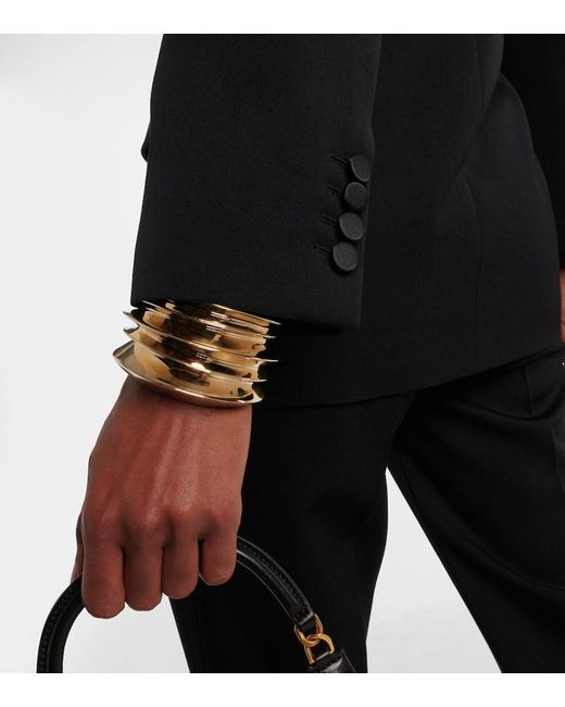 Saint Laurent Black Wool Grain De Poudre Tuxedo Jacket