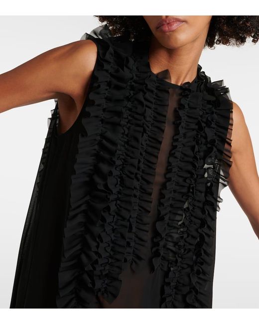 Noir Kei Ninomiya Black Jacquard Midi Dress