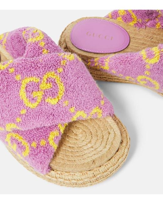 Gucci Pink GG Slide Sandals