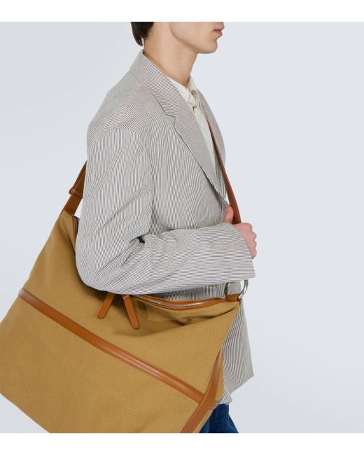 Dries Van Noten White Leather-trimmed Tote Bag for men