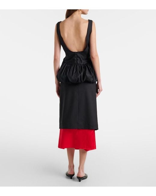 Rohe Layered Wool Midi Skirt