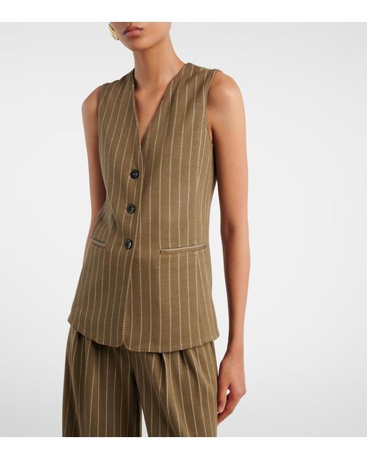 Chaleco A Rayas Max Mara de color Green