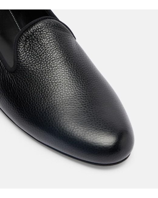 Totême Black Leather Loafers