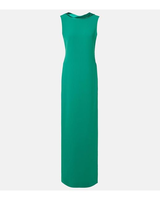 Max Mara Green Aere Cady Maxi Dress