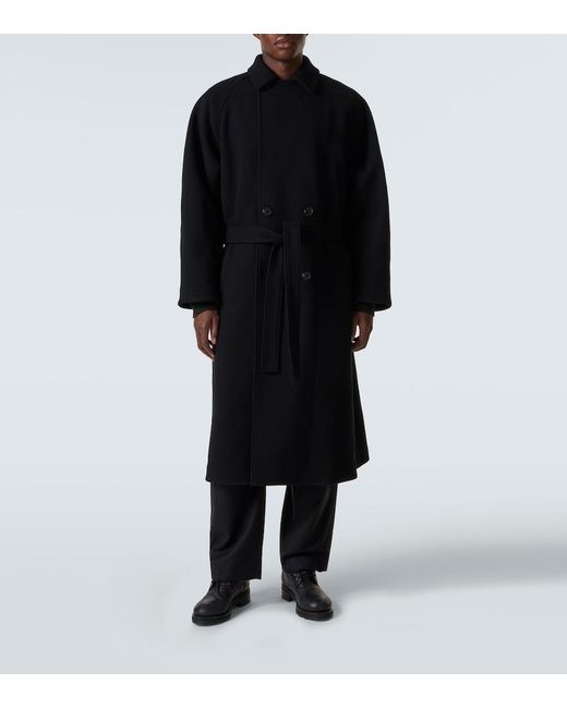 The Row Black Eomer Wool Overcoat for men