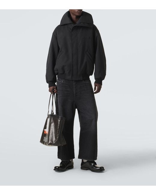 Balenciaga Black Barrel-Leg Jeans for men
