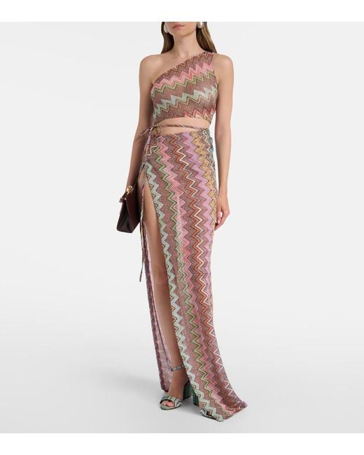 Missoni Green Julia Zigzag Lame Wedges