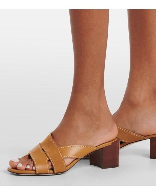 Tod's Brown Leather Sandals