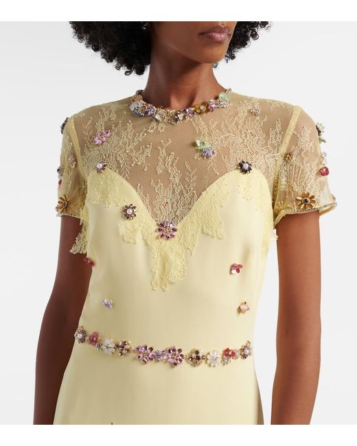 Costarellos Metallic Embellished Sequined Crepe Gown