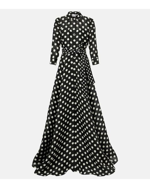 Carolina Herrera Black Robe Aus Seide