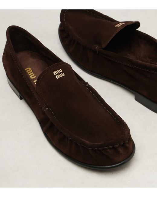 Mocassini di Miu Miu in Brown