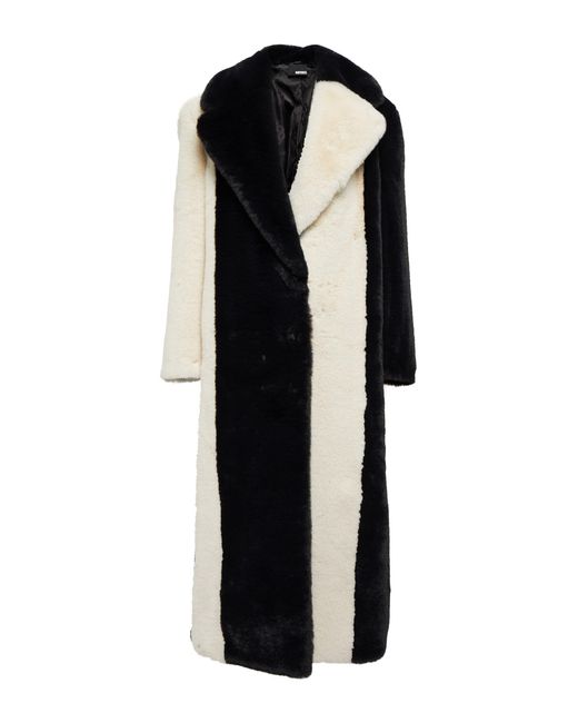 ROTATE BIRGER CHRISTENSEN Black Faux Fur Coat