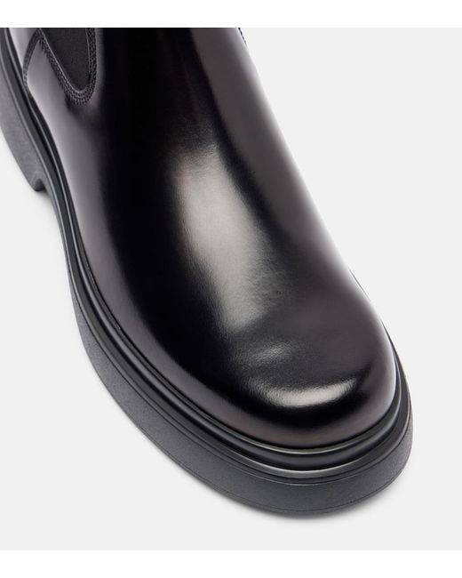 Tod's Black Leather Chelsea Boots