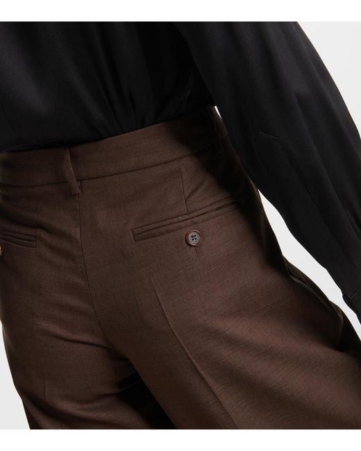 Magda Butrym Brown Wool Wide-Leg Pants
