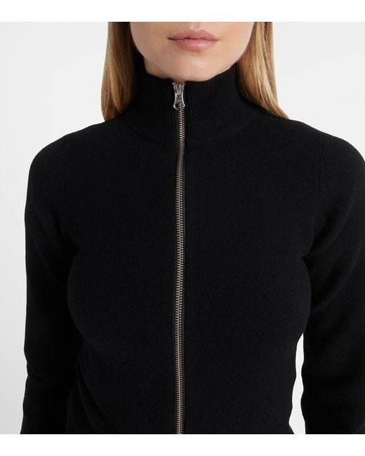 Extreme Cashmere Black N°302 Lemon Cashmere-Blend Zip-Up Jacket
