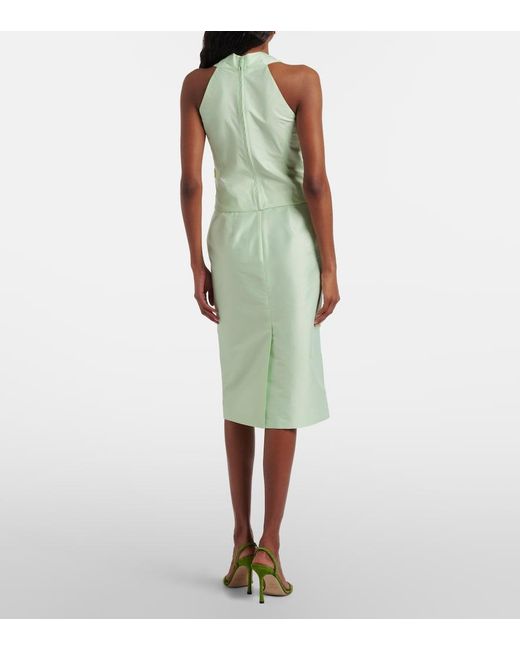 ShuShu/Tong Green Sequined Midi Skirt