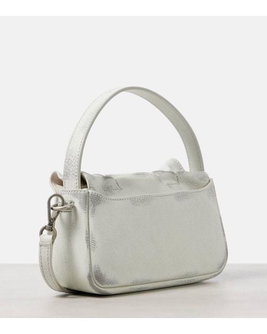 Acne Metallic Multipocket Micro Leather Tote Bag