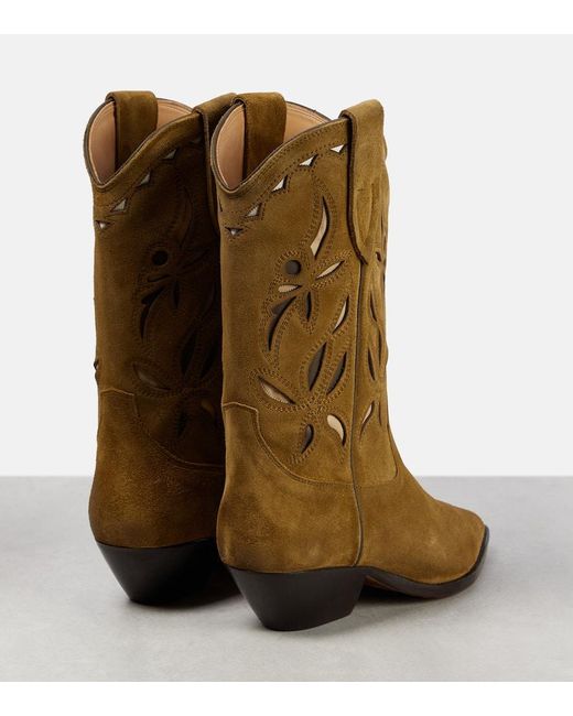 Isabel Marant Brown Duerto Suede Cowboy Boots